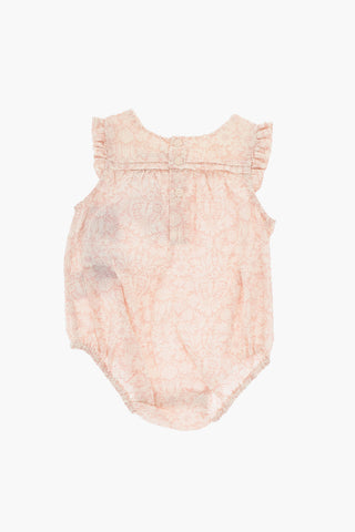Two-Tone Floral Motif Bodysuit