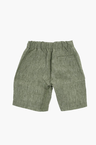 Linen Shorts with Elastic Waistband