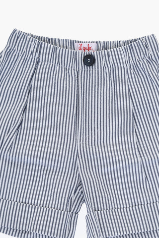 Set Polo a 3 Bottoni e Pantaloni a Righe Awning