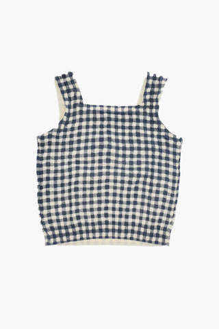 Checked Knitted Tank Top