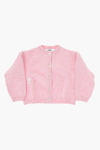 Cardigan Girocollo in Misto Lana