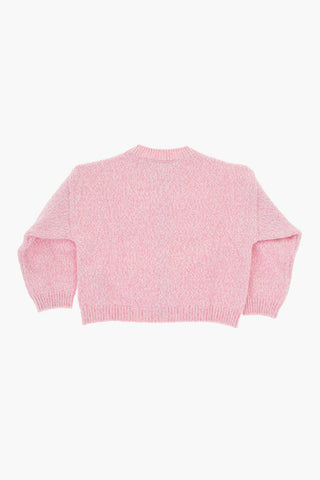Cardigan Girocollo in Misto Lana