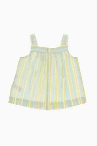 Top SOLEIL a Righe con Chiusura Sul Retro