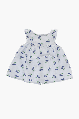Blusa LUTINE A Righe Awning con Stampa Ciliegie All-Over