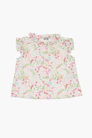 Floral Patterned Crew-neck Top