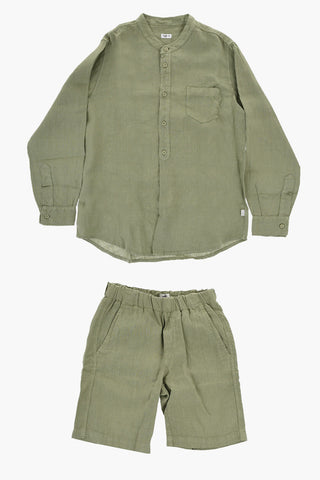 Linen Shirt and Shorts Set