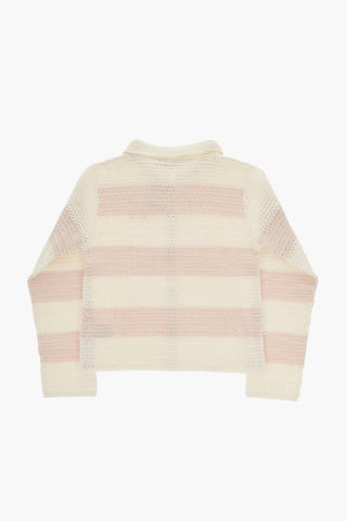 Two Tone Crochet FARO Cardigan with Collar