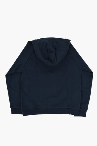 Brushed Cotton Hoodie with Elephant Embroidery
