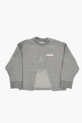 Lurex Crew-neck Sweatshirt with Back Slit 