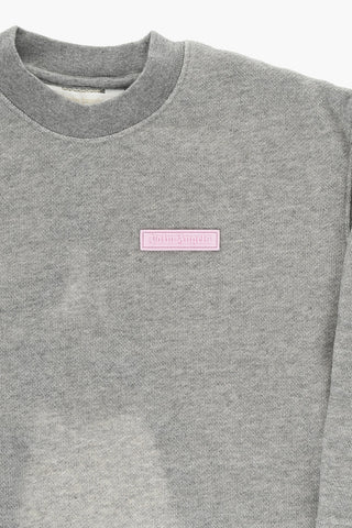 Lurex Crew-neck Sweatshirt with Back Slit 