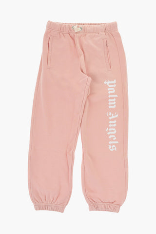 Brushed Cotton Joggers with Printed Logo