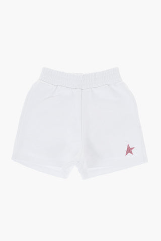 STAR Cotton Blend Shorts with Glitter Detail
