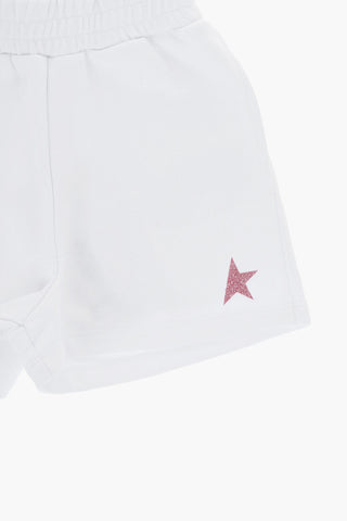 STAR Cotton Blend Shorts with Glitter Detail