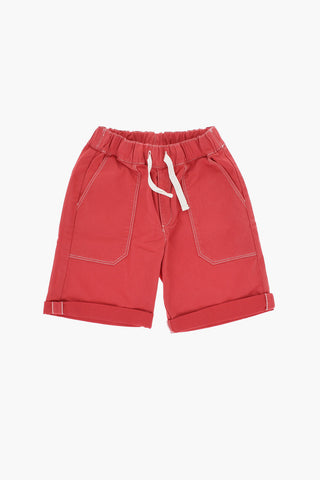 Stretch Cotton SYL Shorts with Visible Stitching