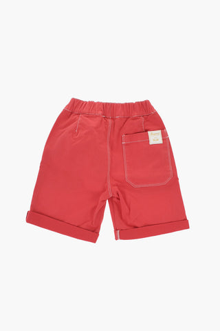 Stretch Cotton SYL Shorts with Visible Stitching