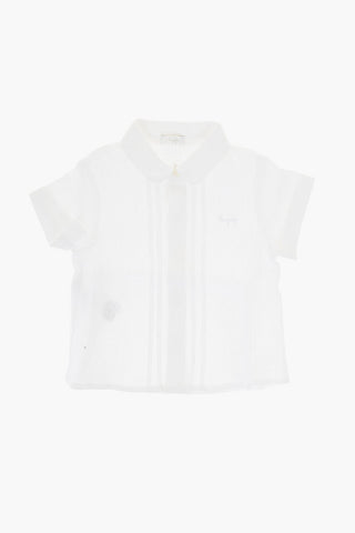 2-Piece Set Consisting of Short-Sleeved Shirt and Linen Shorts