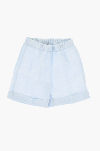 2-Piece Set Consisting of Short-Sleeved Shirt and Linen Shorts