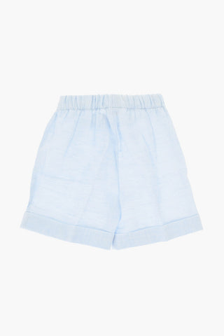 2-Piece Set Consisting of Short-Sleeved Shirt and Linen Shorts