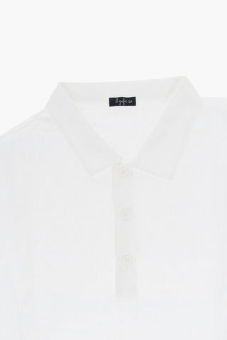 Short Sleeved Linen Polo Shirt