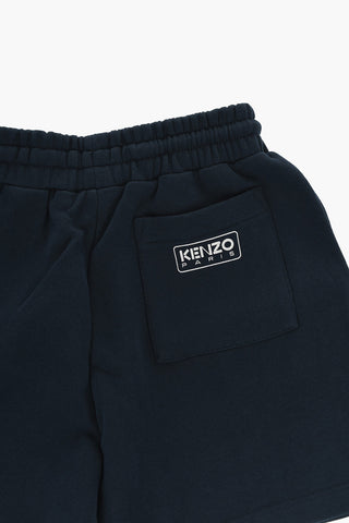 Brushed Cotton Shorts with Elastic Waistband