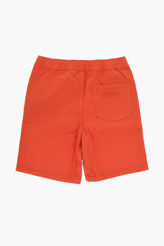 Stretch Cotton Shorts with Elastic Waistband