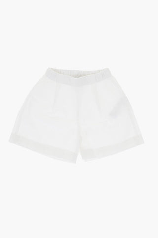 2-Piece Set Consisting of Striped Blouse and Solid Color Shorts