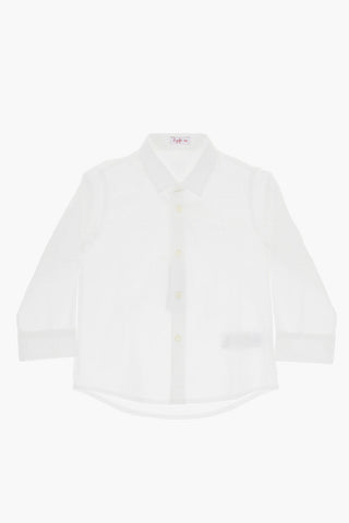 Camicia in Popeline di Cotone a Tinta Unita