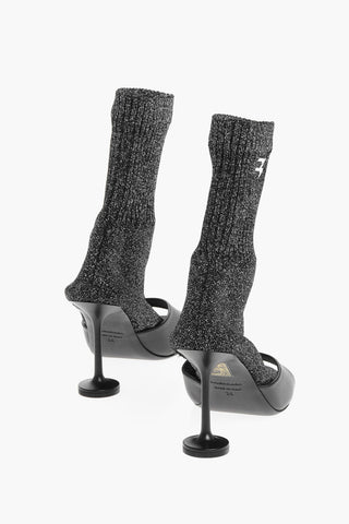 Double-layered Sock Booties with Stiletto Heel 9cm