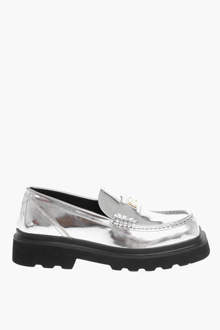 Lamè Leather SPECCHIO Loafers with Carrion Sole
