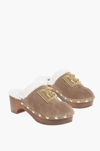 Suede TROPICANA Mules with Wood Wedge Heel 5cm