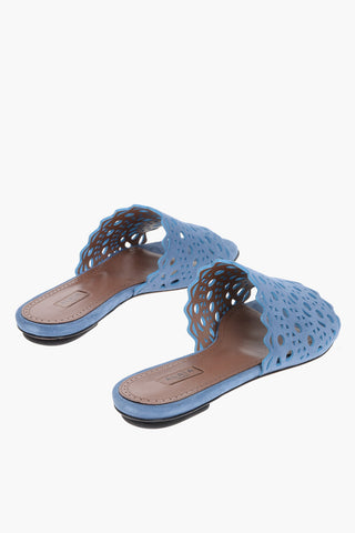 Perforated Suede VIENNE Sliders