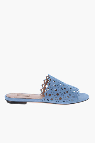 Perforated Suede VIENNE Sliders