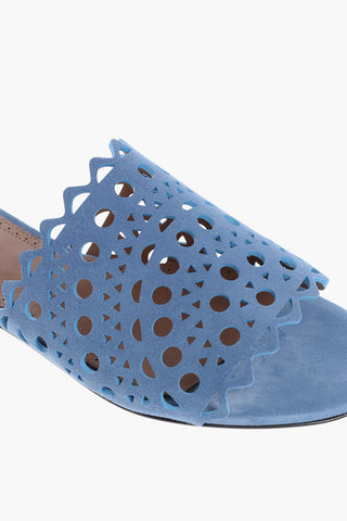 Perforated Suede VIENNE Sliders