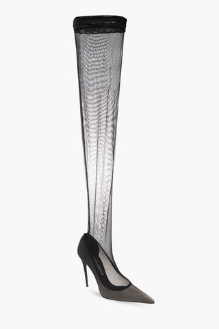 Stretch Tulle LOLLO Over the Knee Boots 12cm