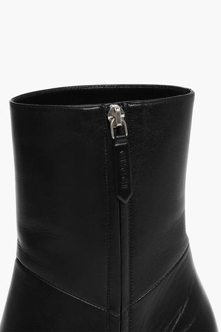 Stivaletti in Pelle MALAGA con Punta Squadrata 7cm