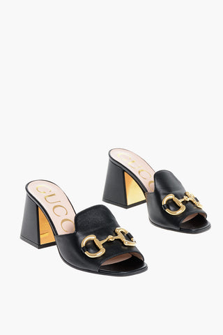 Open Toe CHARLOTTE Mules with Front Morset 7cm