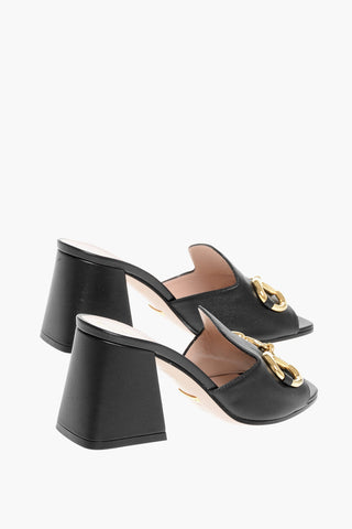 Open Toe CHARLOTTE Mules with Front Morset 7cm