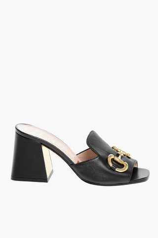 Open Toe CHARLOTTE Mules with Front Morset 7cm