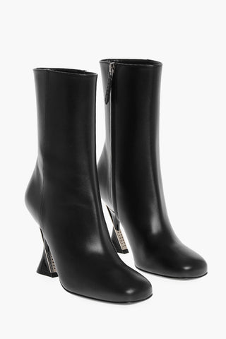 Spool Heel LEBONNE Leather Booties 11cm