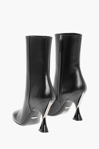Spool Heel LEBONNE Leather Booties 11cm
