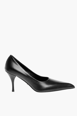 Leather Point Toe Pumps with Stiletto Heel 8cm