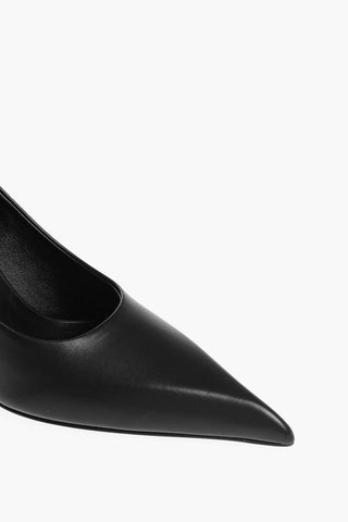 Leather Point Toe Pumps with Stiletto Heel 8cm