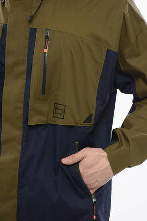 Giacca A Vento Con Tasche Utility Doppio Tono