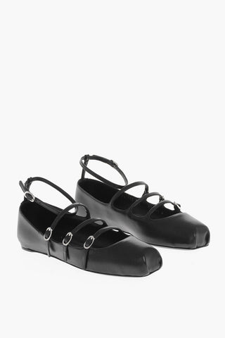 Ballerine in Pelle con Cinturini