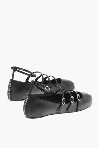Ballerine in Pelle con Cinturini
