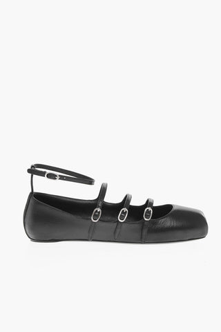 Ballerine in Pelle con Cinturini