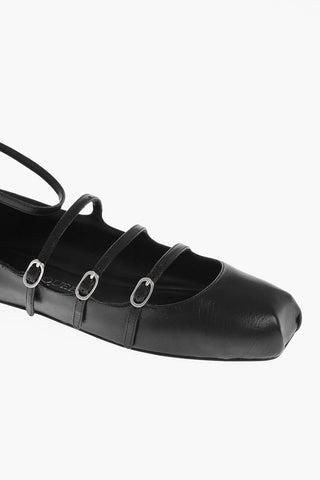 Ballerine in Pelle con Cinturini