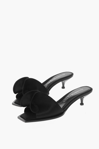 Crepè Silk Sandals with Bow Design 4cm