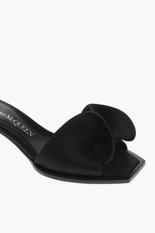 Crepè Silk Sandals with Bow Design 4cm