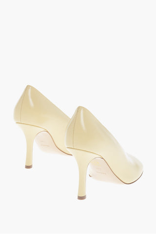 Leather Pumps with Covered Heel 9cm